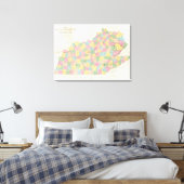Toile Carte du Kentucky & Tennessee (Insitu(Chambre))