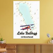 Toile carte du lac Baldegg suisse (Insitu(Salon))