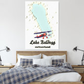 Toile carte du lac Baldegg suisse (Insitu(Chambre))