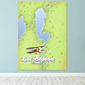 Toile Carte du Lac Besson France (Insitu (Plancher de Bois))