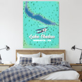 Toile Carte du lac Chelan Washington (Insitu(Chambre))