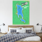 Toile Carte du lac Engure en Finlande (Insitu(Chambre))