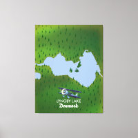 Carte du lac Lyngby Danemark