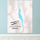 Toile Carte du lac Mohave Nevada (Insitu (Plancher de Bois))