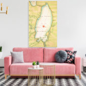 Toile Carte du lac Ontario (Insitu(Salon))