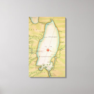 Toile Carte du lac Ontario