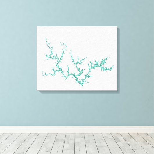 Toile Carte du lac Smith (Insitu (Plancher de Bois))