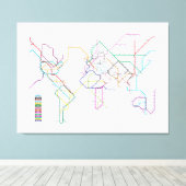 Toile Carte du métro mondial (Insitu (Plancher de Bois))