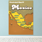 Toile Carte du Mexique (Insitu (Plancher de Bois))