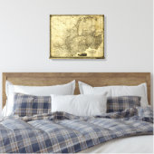 Toile Carte du Midwest américain (c 1840) (Insitu(Chambre))
