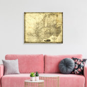 Toile Carte du Midwest américain (c 1840) (Insitu(Salon))