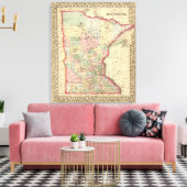 Toile Carte du Minnesota par Mitchell (Insitu(Salon))