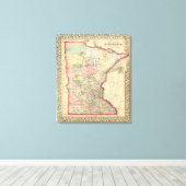 Toile Carte du Minnesota par Mitchell (Insitu (Plancher de Bois))