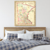 Toile Carte du Minnesota par Mitchell (Insitu(Chambre))