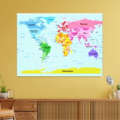 Toile Carte du monde (Insitu(Salon))