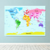 Toile Carte du monde (Insitu (Plancher de Bois))