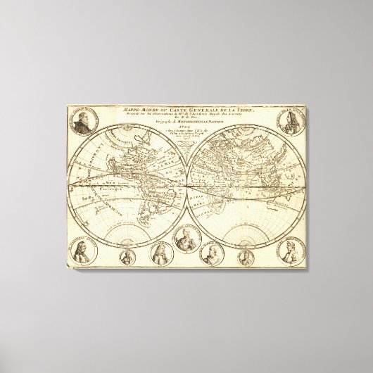 Toile Carte du monde (Recto)