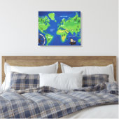 Toile Carte du monde (Insitu(Chambre))