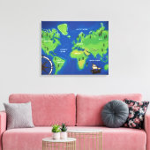 Toile Carte du monde (Insitu(Salon))