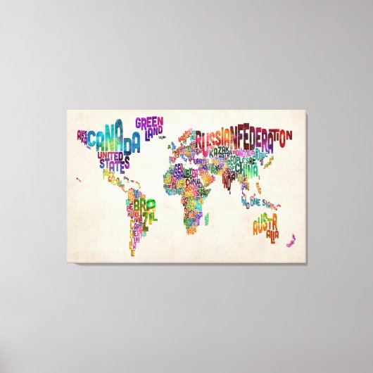 Toile Carte du monde (Recto)