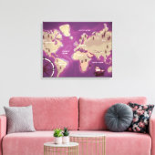 Toile Carte du monde (Insitu(Salon))