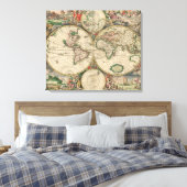 Toile Carte du monde 1671 (Insitu(Chambre))
