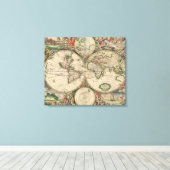Toile Carte du monde 1671 (Insitu (Plancher de Bois))