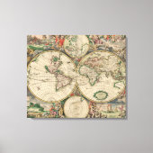 Toile Carte du monde 1671 (Recto)