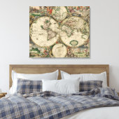 Toile Carte du Monde 1689 - par Gerard Van Schagen (Insitu(Chambre))