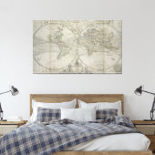 Toile Carte du monde | 1736 (Insitu(Chambre))