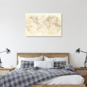 Toile Carte du monde 2 (Insitu(Chambre))