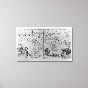 Toile Carte du monde affectant les expéditions