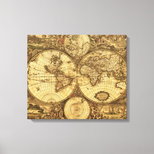 Toile Carte du monde antique (Recto)