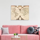 Toile Carte du monde antique, 1799 (Thomas Kitchen) (Insitu(Salon))