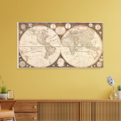 Toile Carte du monde antique, 1799 (Thomas Kitchen) (Insitu(Salon))