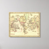 Carte du monde avec les routes maritimes des explo