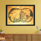 Toile Carte du monde chinois 1418 par Gavin Menzies (Insitu(Salon))