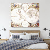 Toile Carte du monde d'Atlas Maior (Insitu(Chambre))
