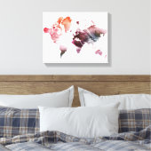 Toile Carte du monde de l'aquarelle moderne (Insitu(Chambre))