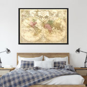 Toile Carte du monde de Mappa Totius Mundi (1775) (Insitu(Chambre))