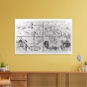 Toile Carte du monde détaillant les expéditions (Insitu(Salon))