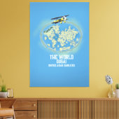 Toile Carte du monde Dubaï Émirats arabes unis (Insitu(Salon))