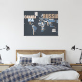 Toile Carte du monde en mots (Insitu(Chambre))