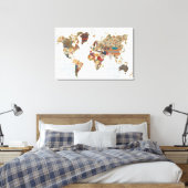 Toile Carte du monde motif (Insitu(Chambre))