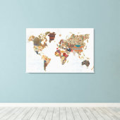Toile Carte du monde motif (Insitu (Plancher de Bois))