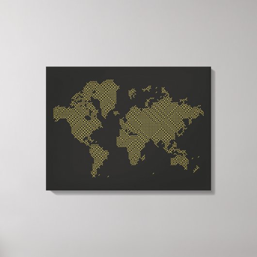 Toile Carte du monde numérique (Recto)