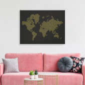 Toile Carte du monde numérique (Insitu(Salon))