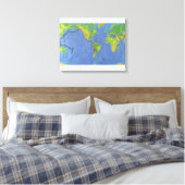 Toile Carte du monde physique 1994 - Plaques tectoniques (Insitu(Chambre))