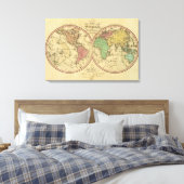 Toile Carte du monde sur la projection mondiale (Insitu(Chambre))