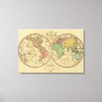 Carte du monde sur la projection mondiale